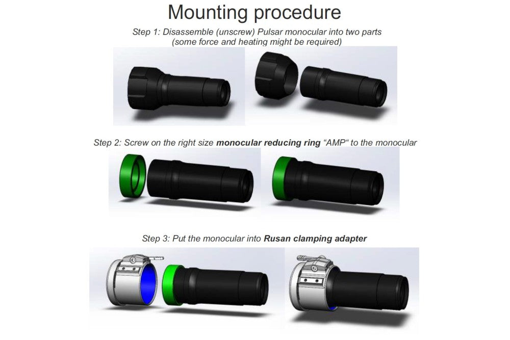 Reduction ring for Pulsar ocular