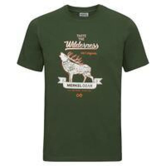 Merkel Gear - Organic Stag t-shirt, front