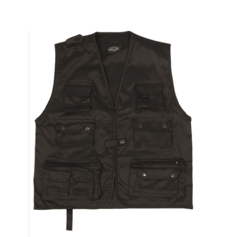 Mil-tec - Fiskevest / Jagtvest - s / Sort