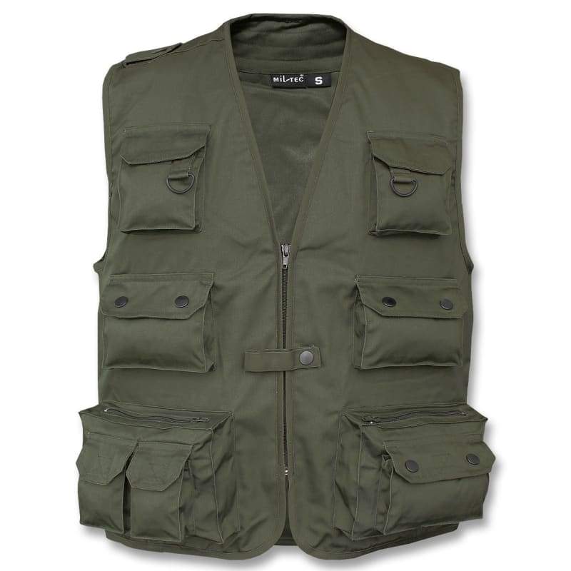 Mil-tec - Fiskevest / Jagtvest Grøn