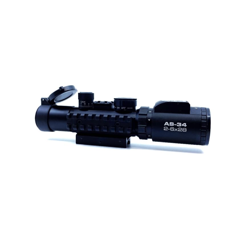 KonusPro AS34 2-6x28mm Scope Illuminated Mil-Dot Reticle