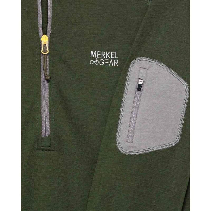 Merkel GEAR - Langærmet Crew Shirt 37.5 Merino, detalje