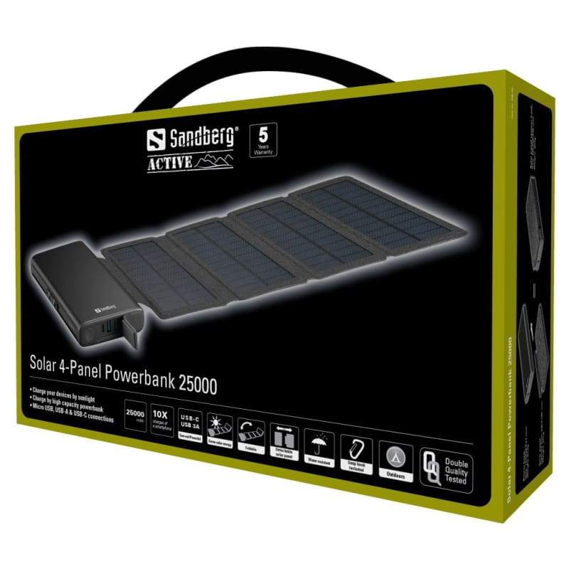 Sandberg Solar 4 Panel - Powerbank 25000 Mah